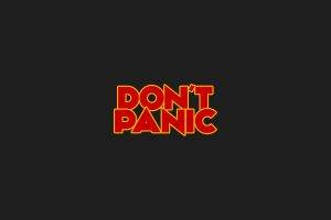 Dont Panic, 42, Minimalism, The Hitchhikers Guide To The Galaxy
