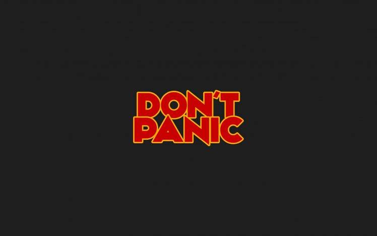 Dont Panic, 42, Minimalism, The Hitchhikers Guide To The Galaxy HD Wallpaper Desktop Background