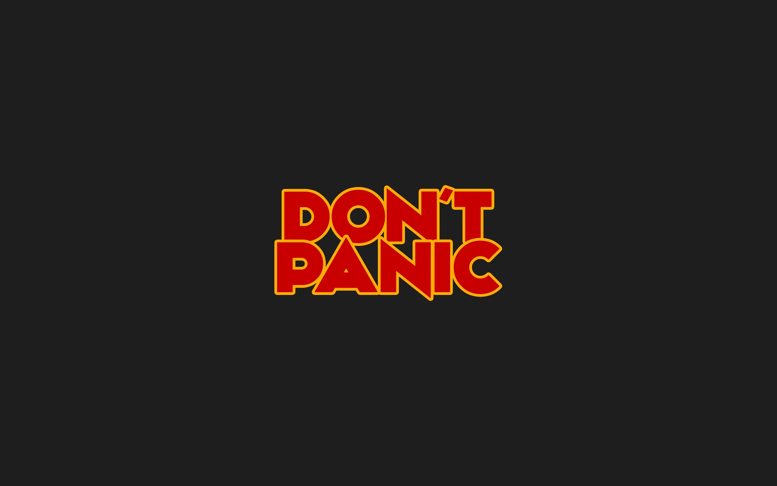 Dont Panic, 42, Minimalism, The Hitchhikers Guide To The Galaxy