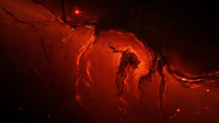 Starkiteckt, Space, Space Art, Red, Nebula HD Wallpaper Desktop Background