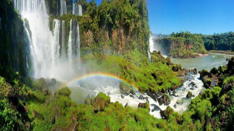 nature, Landscape, Waterfall, Rainbows HD Wallpaper Desktop Background