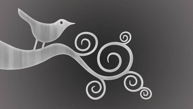 birds, Silver, Metal, Animals, Gray, Minimalism HD Wallpaper Desktop Background