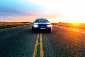 Audi, Sunset, Road