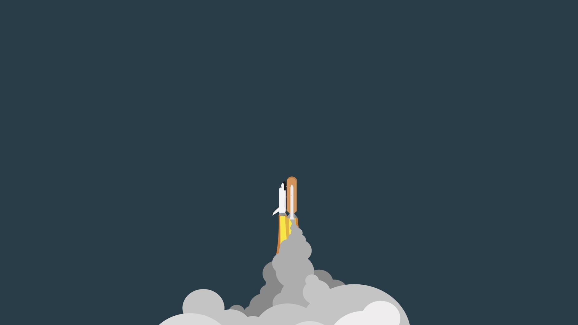 space, Rockets, Minimalism Wallpaper