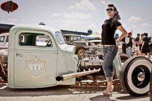 car, Women, Jeans, Women With Cars, Old Car