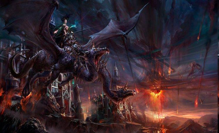 fantasy Art, Dragon HD Wallpaper Desktop Background