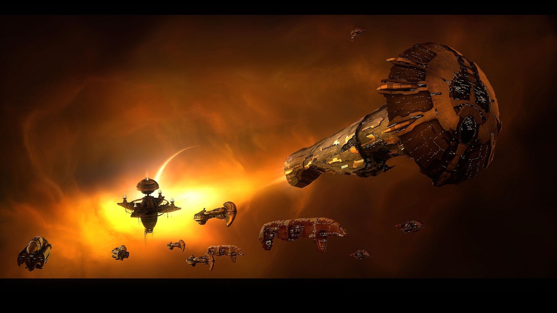 EVE, EVE Online, Amarr, Space, Spaceship Wallpaper