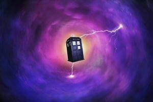 lightning, TARDIS, Space, Doctor Who