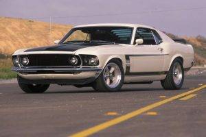 car, Muscle Cars, White, Ford Mustang