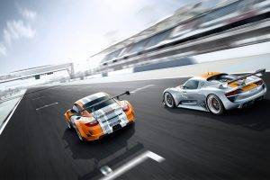 car, Porsche, Porsche 911 GT3, Porsche 918 RSR