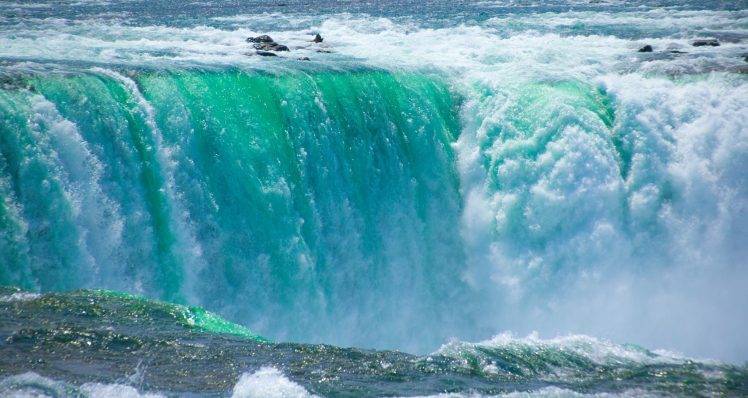 water, Rapids, Waterfall, Canada, Green, White, Nature, River, Landscape HD Wallpaper Desktop Background