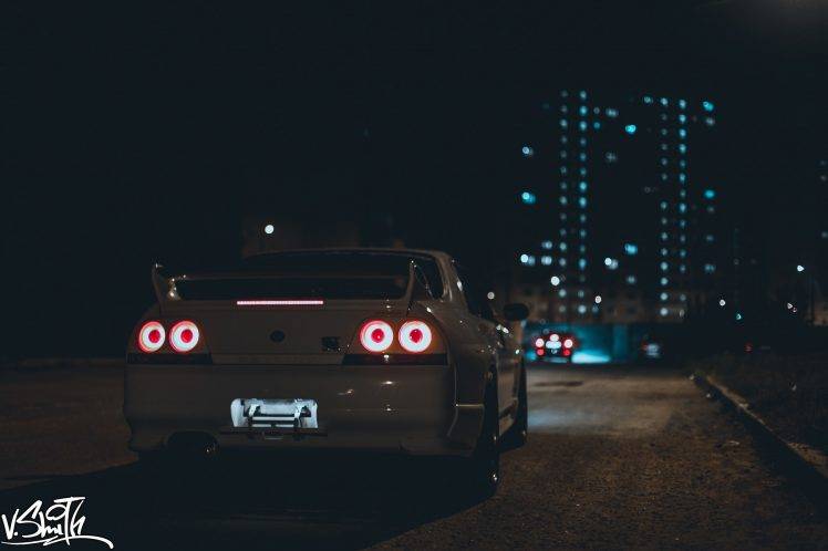 car, Nissan Skyline GT R, Lights HD Wallpaper Desktop Background