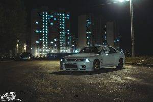 car, Nissan Skyline GT R, Lights