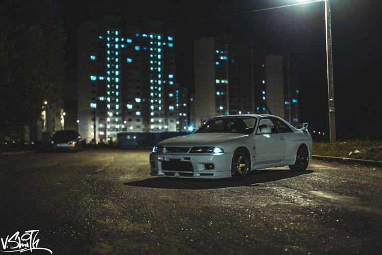 car, Nissan Skyline GT R, Lights HD Wallpaper Desktop Background