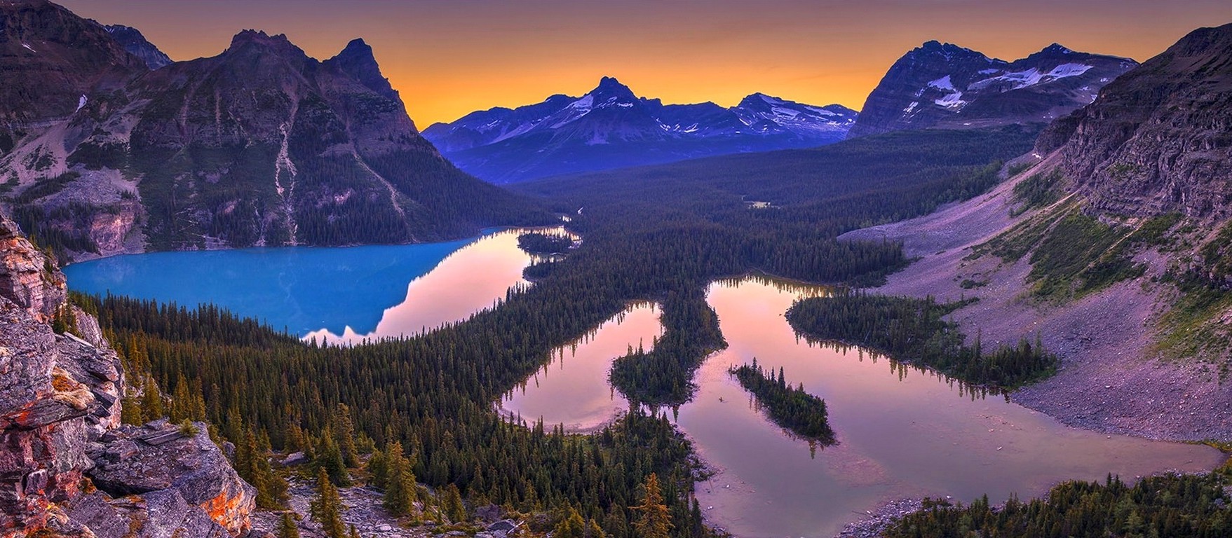 Yoho National Park, British Columbia, Canada, Mountain, Valley, Lake
