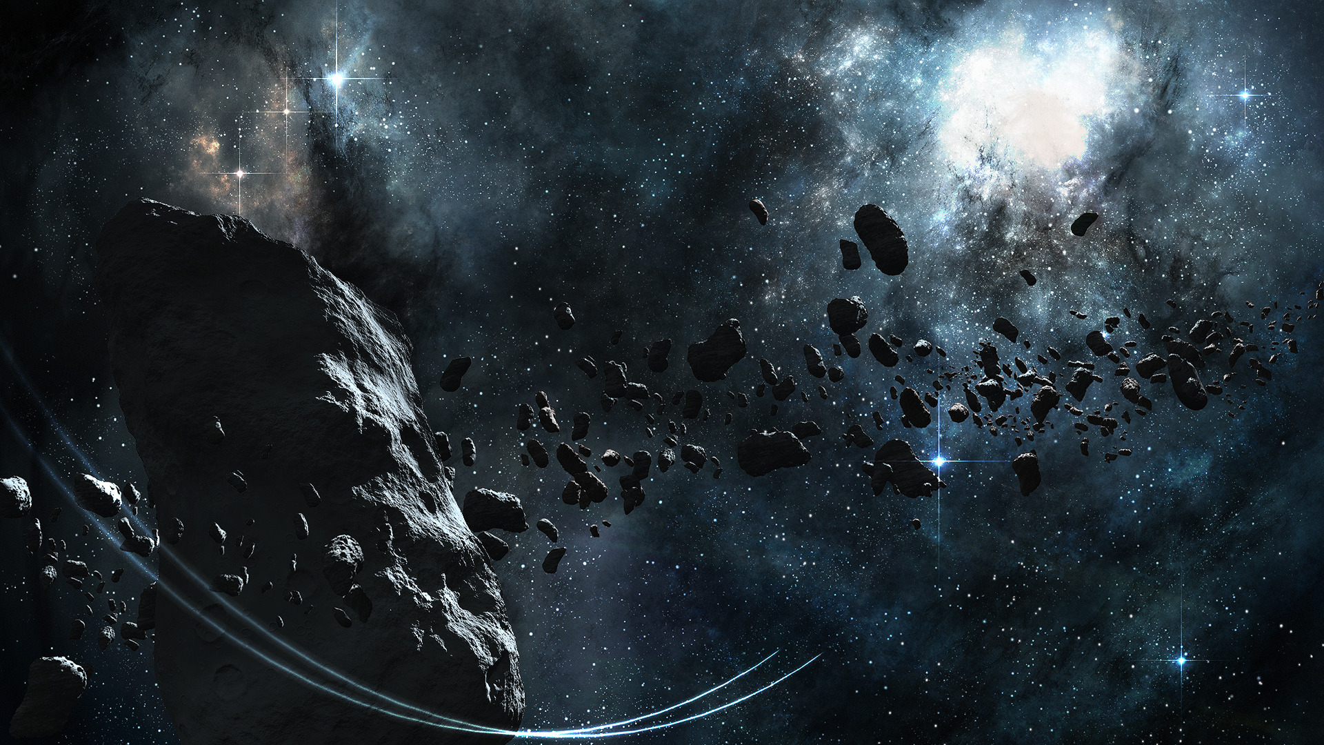 space, Asteroid, Digital Art, Space Art Wallpaper