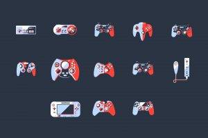 video Games, Controllers, Simple Background, PlayStation, Xbox, Nintendo Entertainment System, Minimalism, Dreamcast, SNES, N64, GameCube