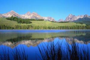 nature, Landscape, Reflection, Lake, Mountain, Trees
