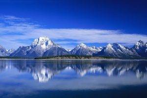 landscape, Lake, Mountain, Reflection