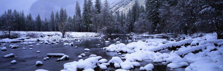 landscape, Ice, Forest, Snow, Trees, Nature HD Wallpaper Desktop Background