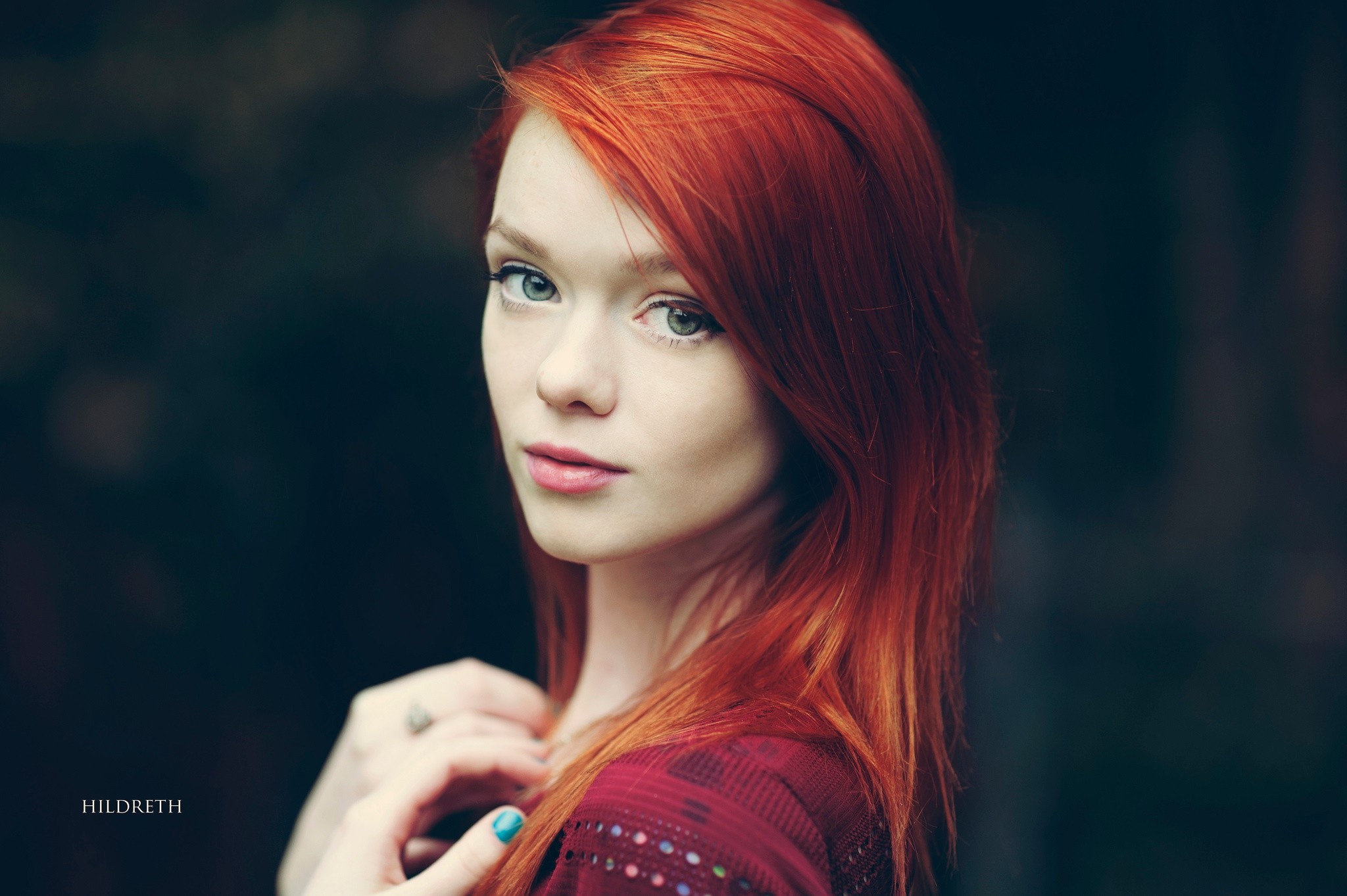 Suicide Girls, Redhead, Lips, Women, Face, Blue Eyes, Charles Hildreth Wallpaper