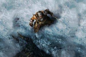 video Games, The Elder Scrolls V: Skyrim, Warrior, Snow