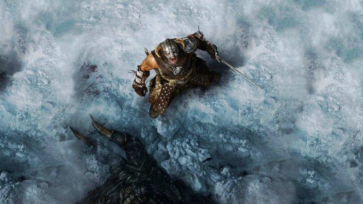 video Games, The Elder Scrolls V: Skyrim, Warrior, Snow HD Wallpaper Desktop Background