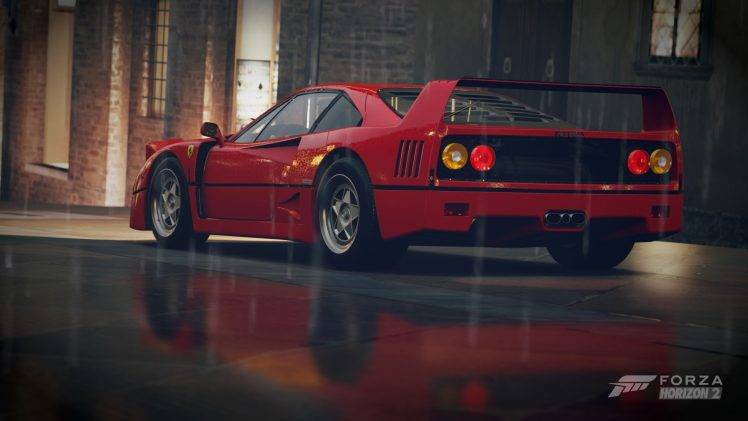 Ferrari, Car, Forza Horizon 2, Ferrari F40, F40, Red Cars HD Wallpaper Desktop Background