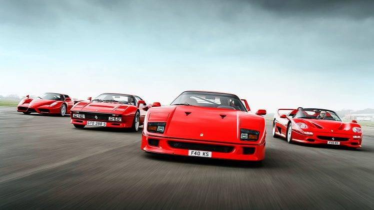 Ferrari Enzo, Ferrari F40, Ferrari F50, Ferrari 288 Gto, Car, Ferrari, Red Cars HD Wallpaper Desktop Background