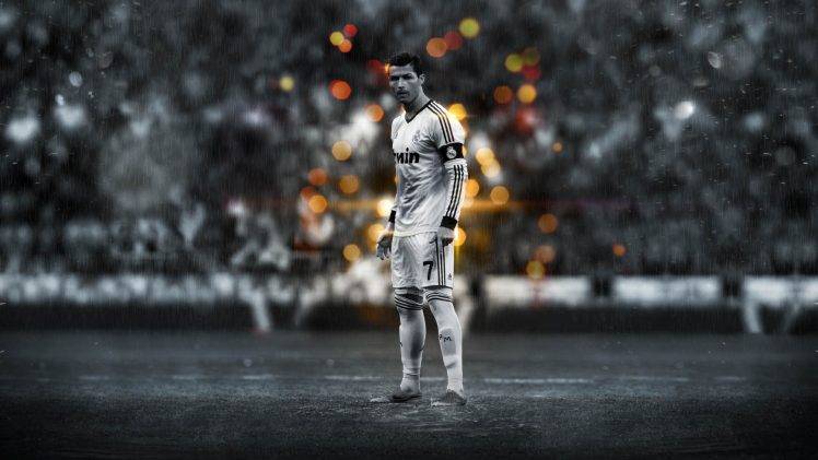 Cristiano Ronaldo, Selective Coloring HD Wallpaper Desktop Background