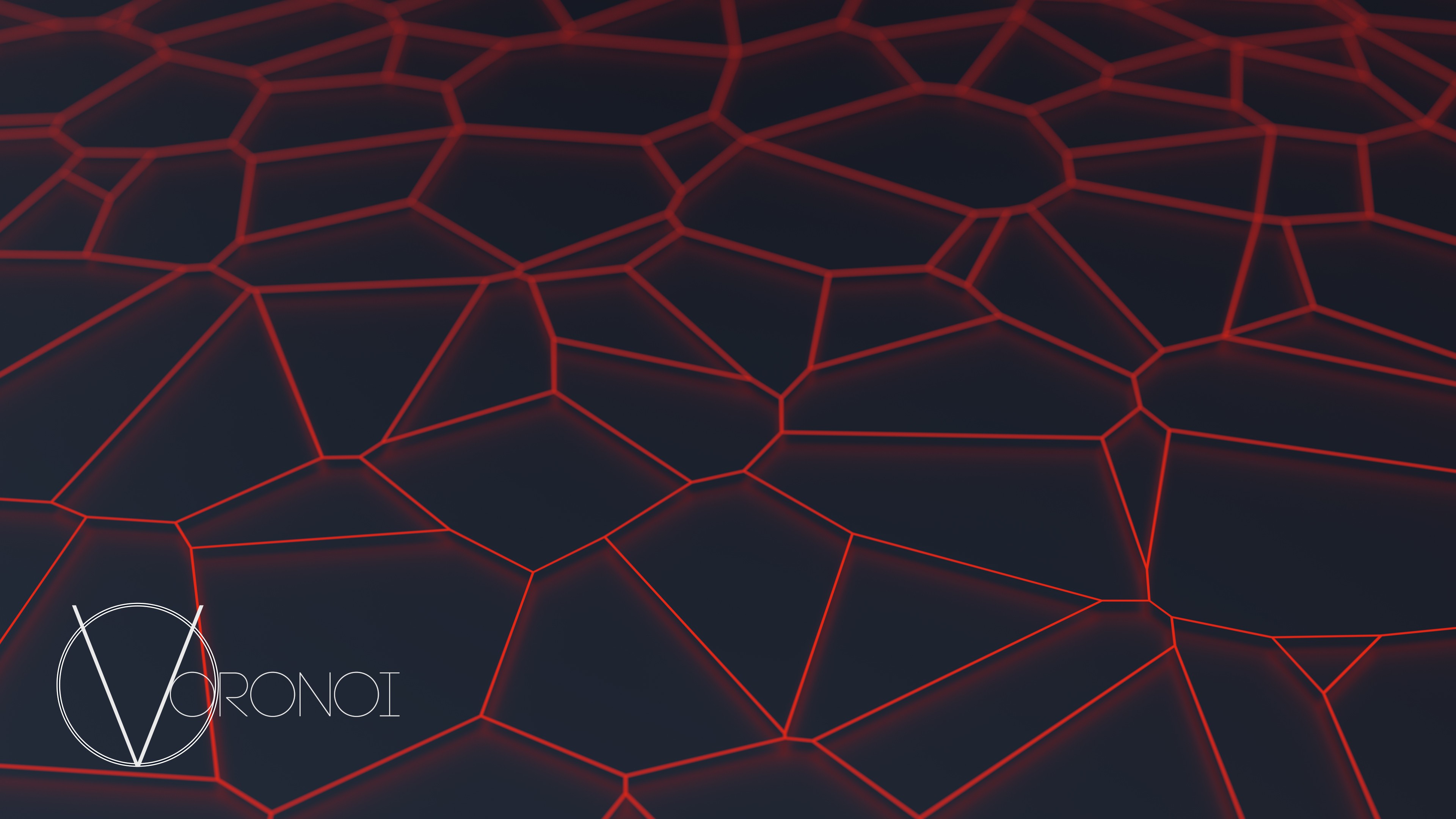 Voronoi Diagram, Abstract, Minimalism, Blender, Network Wallpaper