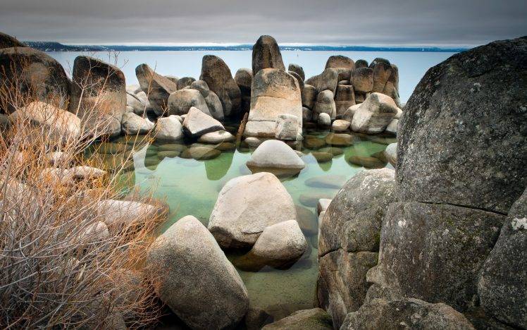 landscape, Nature, Stones, Sea HD Wallpaper Desktop Background