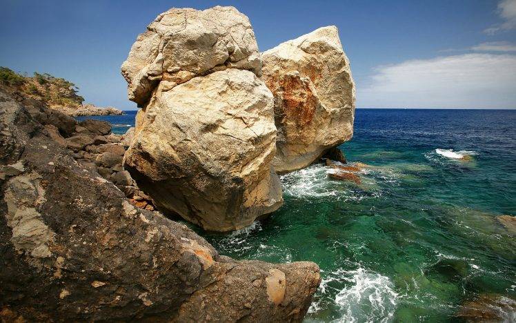 landscape, Nature, Rock, Sea HD Wallpaper Desktop Background