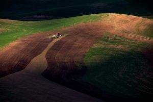 tractors, Landscape, Field