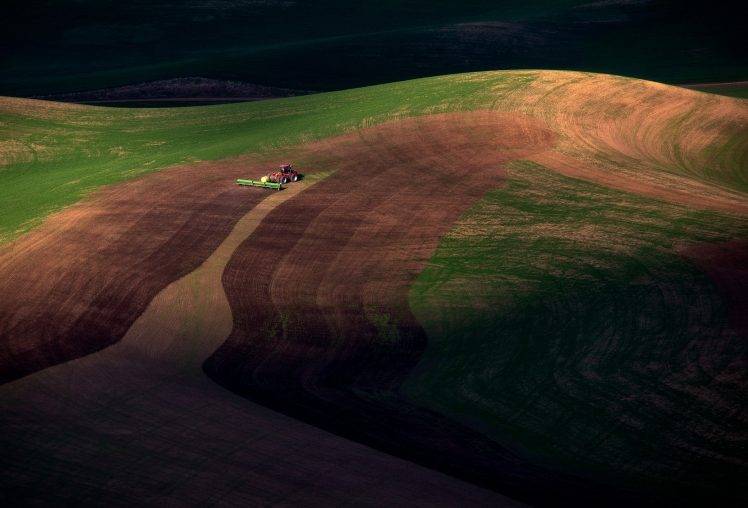 tractors, Landscape, Field HD Wallpaper Desktop Background