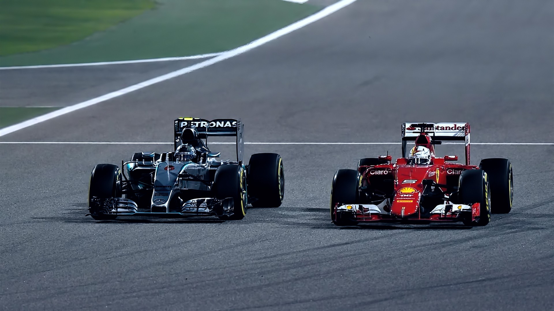 Formula 1, Mercedes F1, Sebastian Vettel, Nico Rosberg Wallpaper