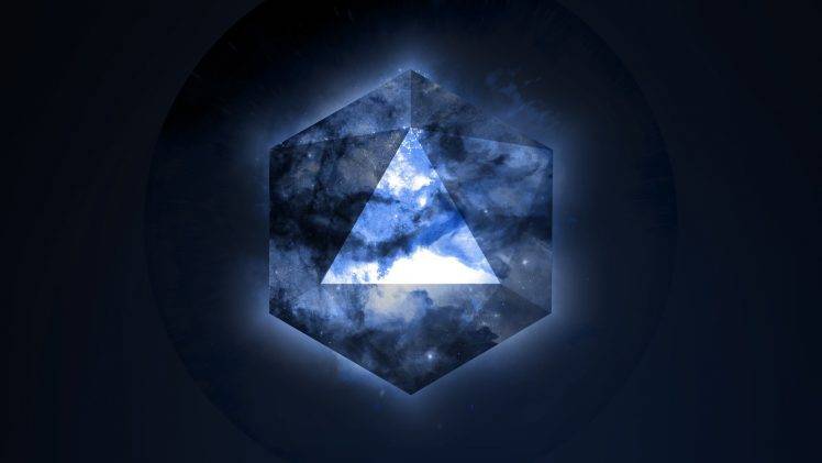 space, Geometry, Stars, Triangle, Illuminati, Blue HD Wallpaper Desktop Background