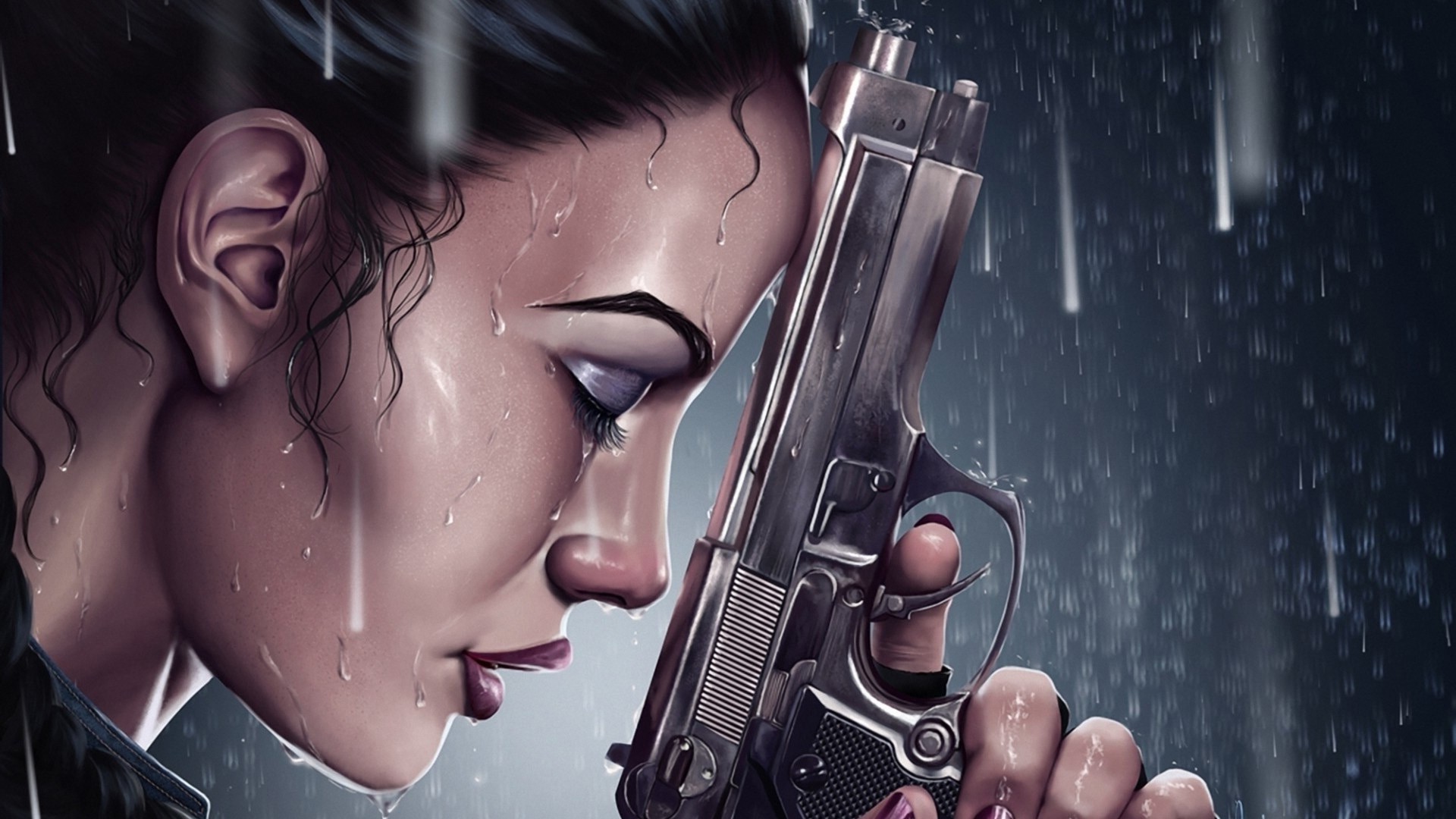 women, Tomb Raider, Lara Croft, Beretta 92FS Wallpaper