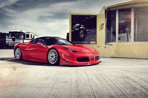 car, Ferrari, Ferrari 458 Italia GT3, Red Cars