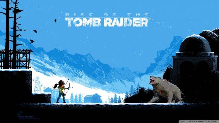 Tomb Raider, Rise Of The Tomb Raider, Pixel Art, Video Games HD Wallpaper Desktop Background