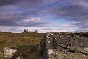 landscape, Nature, Architecture, Clouds, Scotland, Castle, Ruin, Rock, Field, Grass, UK