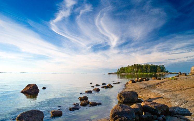 nature, Landscape, Lake, Island, Rock HD Wallpaper Desktop Background