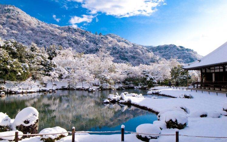 nature, Landscape, Snow, Trees, Reflection HD Wallpaper Desktop Background