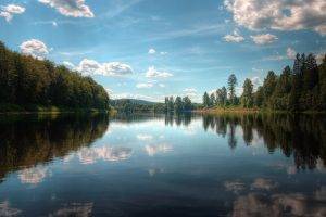 nature, Landscape, Lake, Reflection