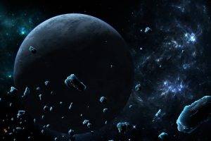 space Art, Asteroid, Planet, Space