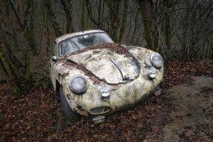 car, Wreck, Porsche
