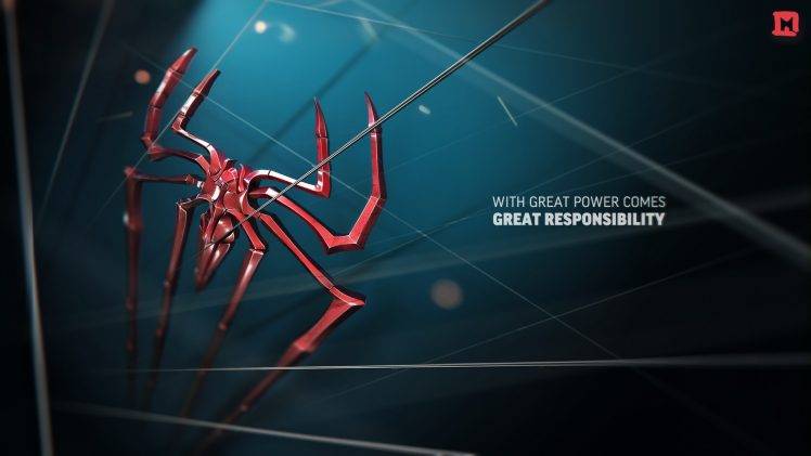 Spider Man, Quote, Spider HD Wallpaper Desktop Background