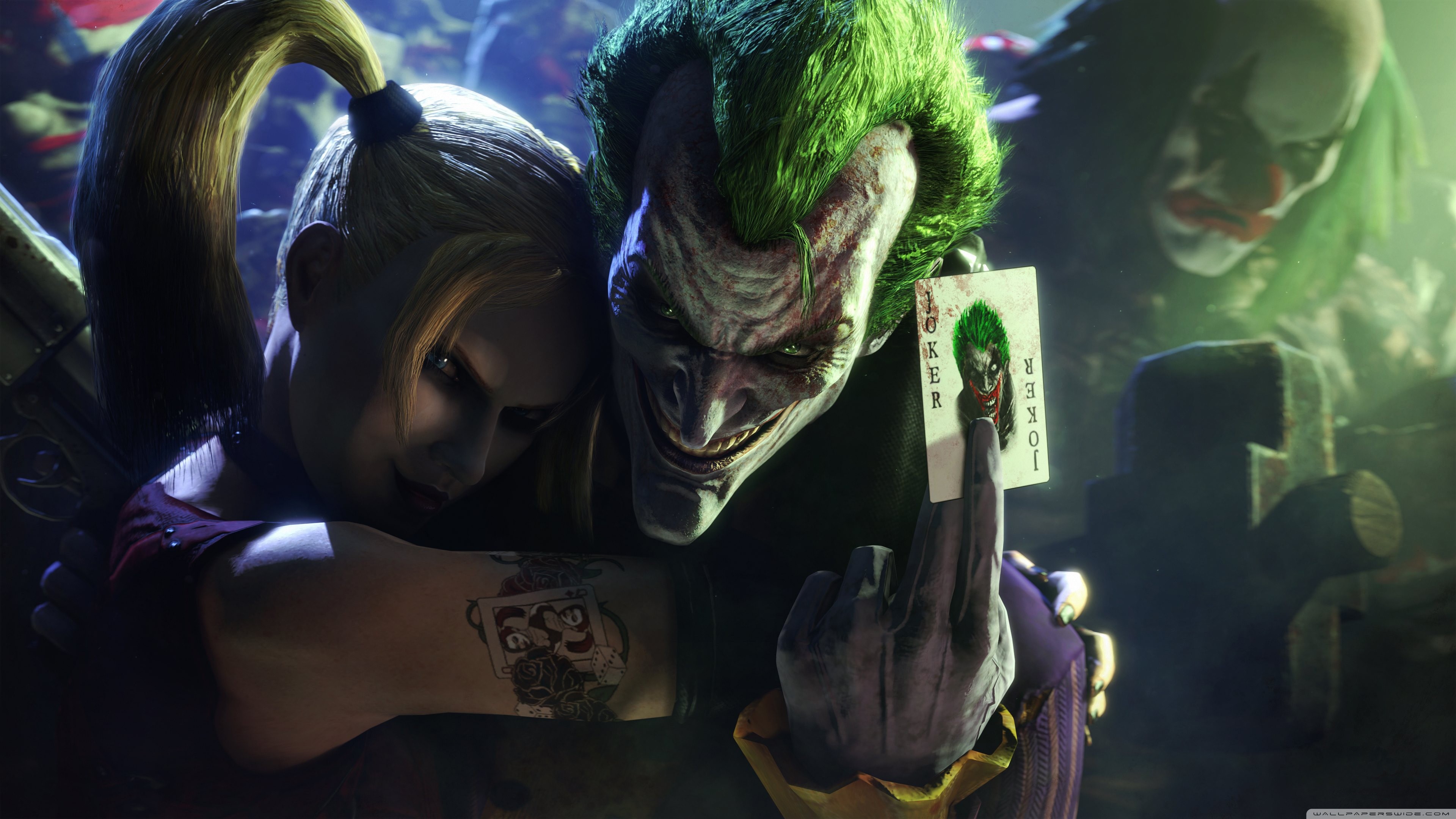 Joker, Harley Quinn, Batman: Arkham Knight Wallpaper