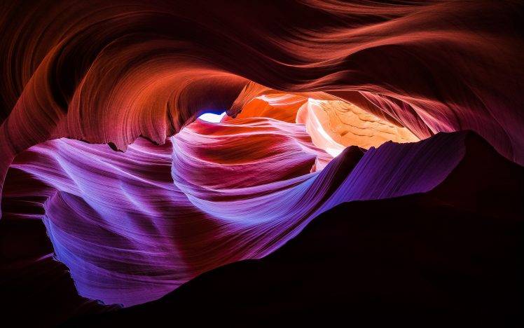 nature, Cave, Stones, Abstract, Rock, Antelope Canyon, Arizona, USA, Sunlight HD Wallpaper Desktop Background