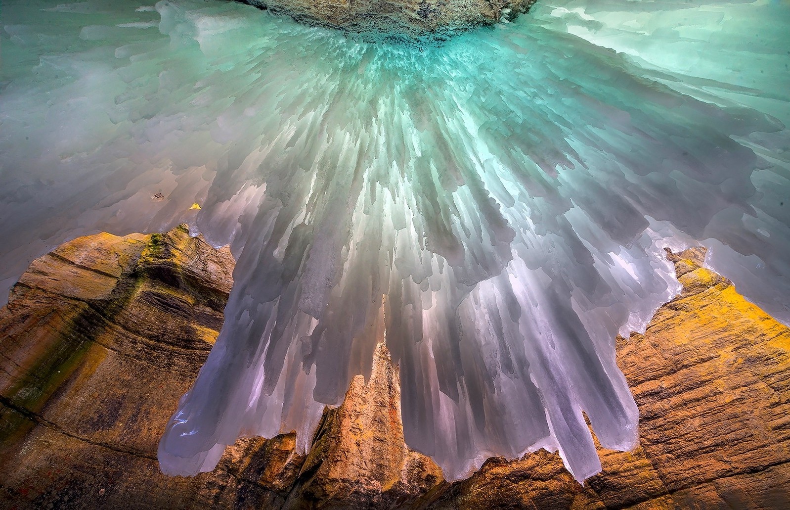 ice, Canyon, Jasper National Park, Canada, Winter, Frost, Nature, Landscape Wallpaper